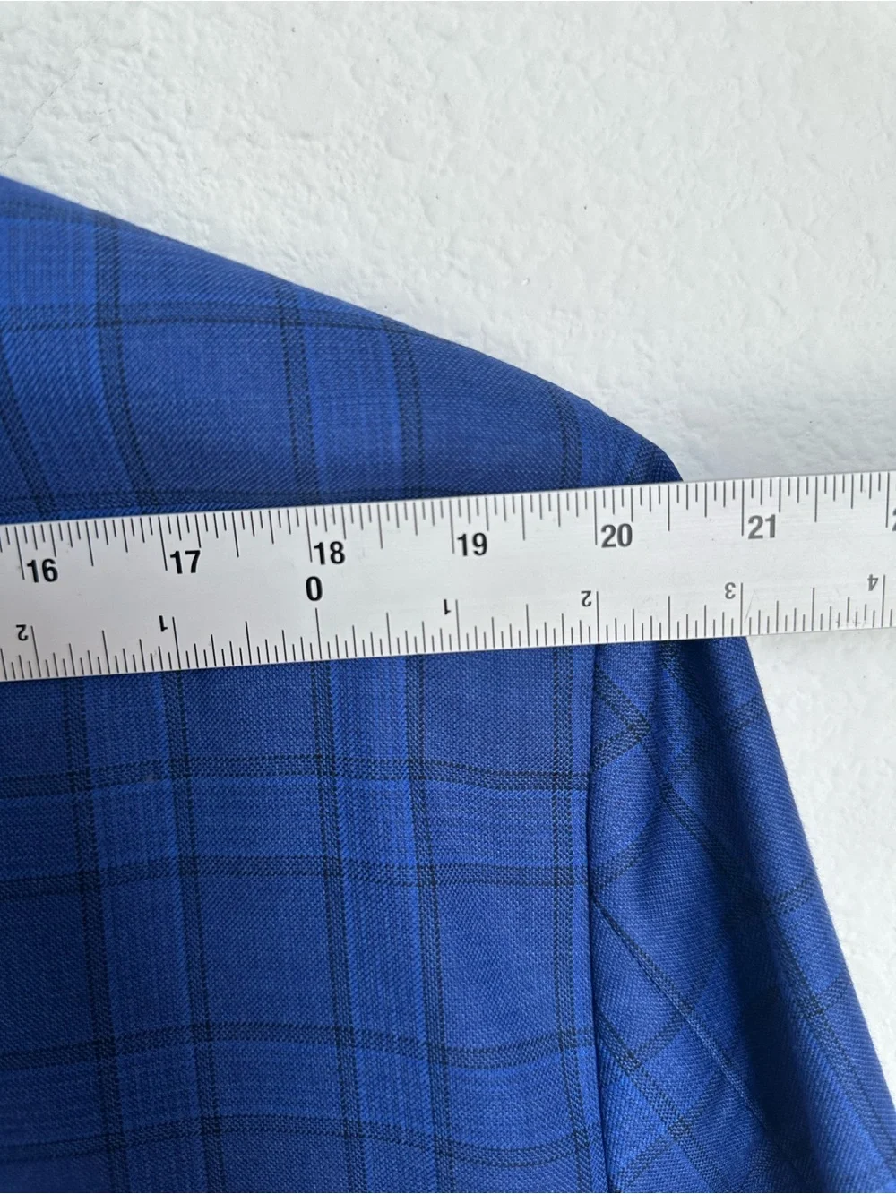 Robert Talbott Carmel Loro piana Wool blazer‎ blue plaid 46T s130 Sport Coat